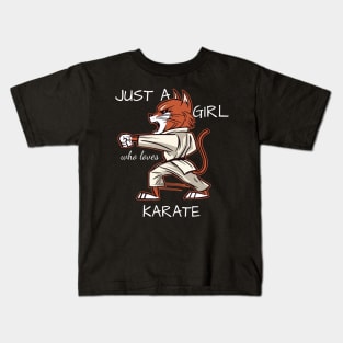 Just A Girl Who Loves Karate Kids T-Shirt